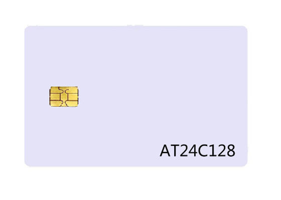 白いポリ塩化ビニール ペットPETG AT24C128破片の接触ICカード